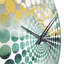 Horloge murale bleue à impression aquarelle et or III-101235327