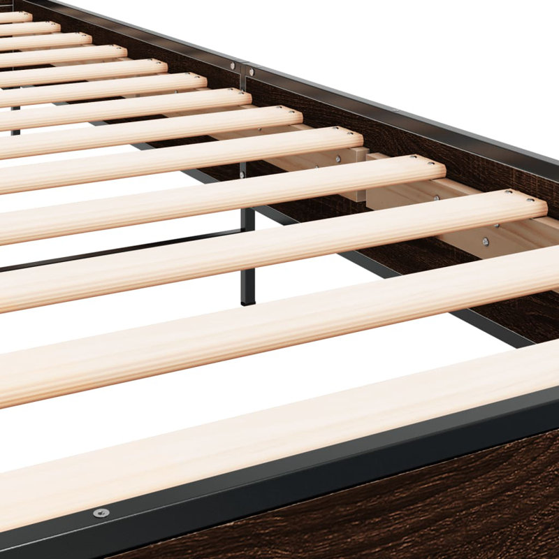 Paza Bed, Single (3'), Brown Oak