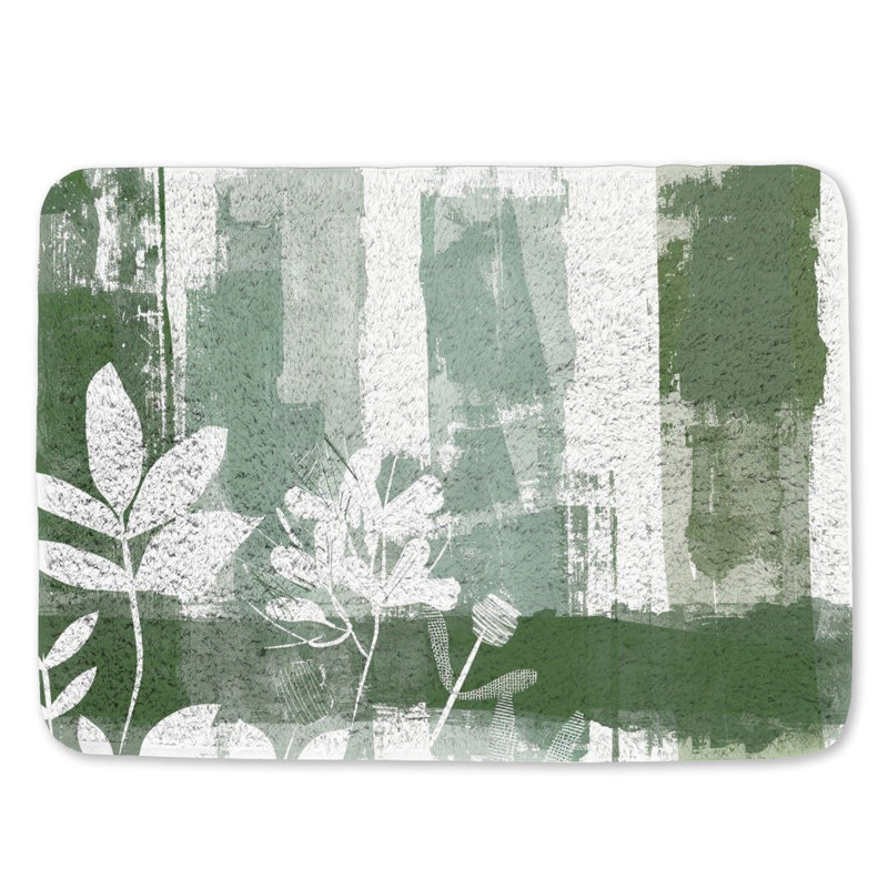 Eiliya Microfiber / Microsuede Non-Slip Bath Mat, 17"W x 24"L