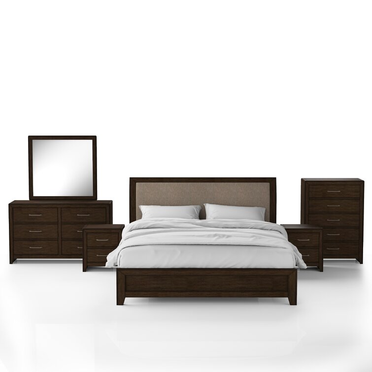 Upholstered Sleigh Configurable Bedroom Set