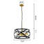 Luminaire suspendu cylindrique à 3 lumières Abygael