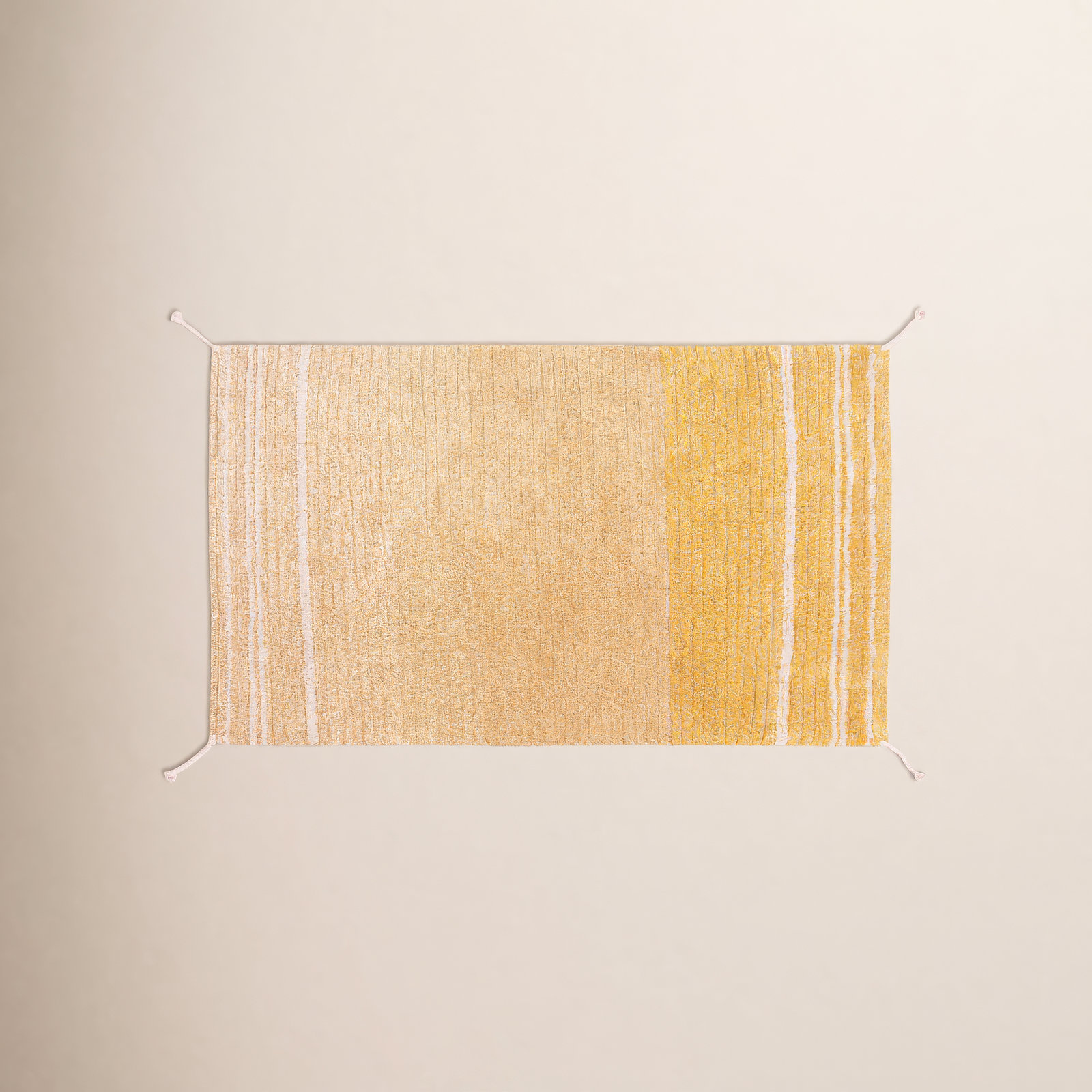 Reversible Twin Amber Washable Striped Rug, Rectangle 2' 7" x 4' 7"