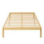 Cadre de lit plateforme robuste en bambou de 45,7 cm (18 pouces), structure en bois massif avec support à lattes métalliques, aucun sommier requis, silencieux-555299402-786276874