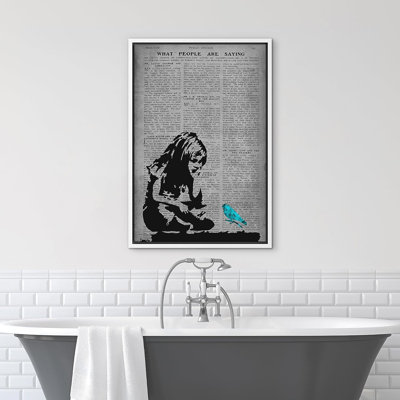 Journal Banksy Girl sur toile