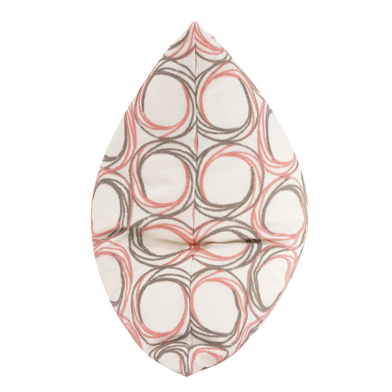 Polka Dots Throw Pillow, 20" H x 20" W, Coral
