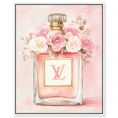 Delicate Floral Perfume Blush Canvas by Art Remedy