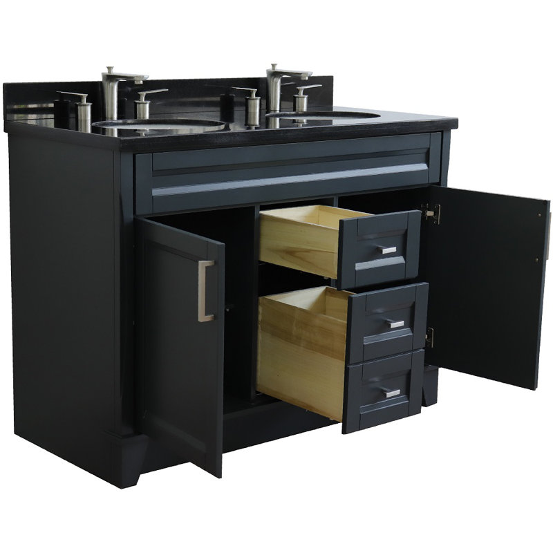 Ensemble de meuble-lavabo double 49 po Rosser, Noir galaxie