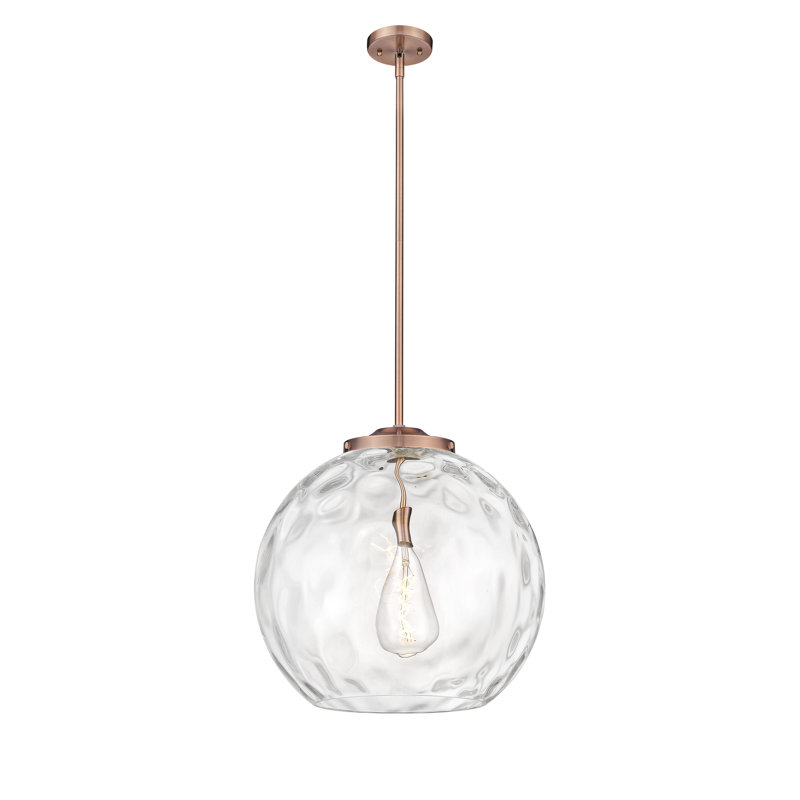 1 - Light Single Drop Pendant Pendant, Antique Copper
