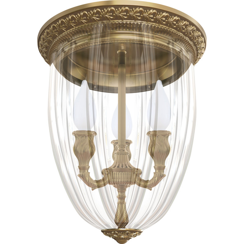 Flory 3 - Light Chandelier, Antique Brass