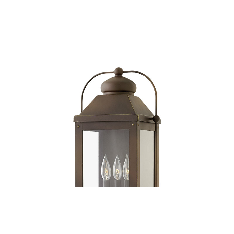 Anchorage Outdoor Wall Mount Carriage Lantern, Light Oiled Bronze, 21.5" H x 11" W x 9"" D