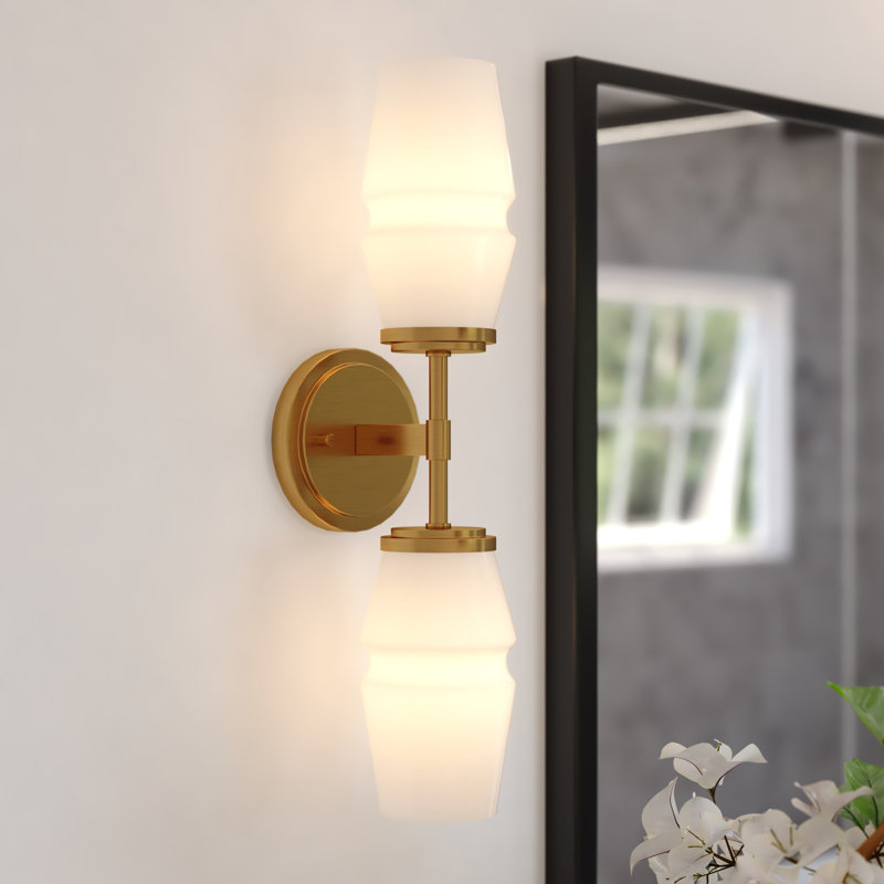 Warren 2-Light 4.75 In. Wide Mid-Century Modern Wall Sconce, Dimmable, LED Compatible, Metal Bathroom Vanity Lighting Fixture, Vertical Or Horizontal Mount Bath Bar