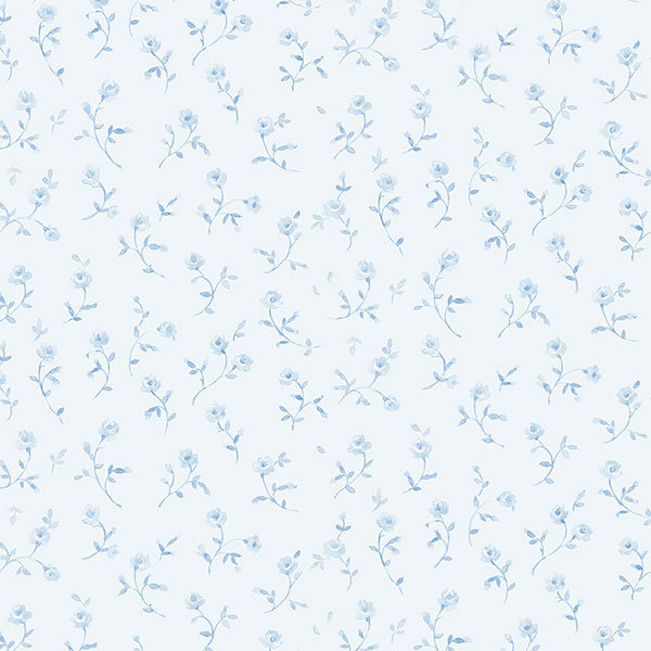 Papier peint rose 32,7 pi x 20,5 po Amaranthine, Bleu