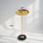 24.5” Gold Marble End Table, Adjustable Height, Modern Side Table With Anti-slip Base-1150667040