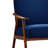 26" Wide Velvet Fabric Mid Century Upholstered Solid Wood Accent Chair-1665470169-1665470171
