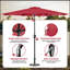 Parasol de table 10 pi
