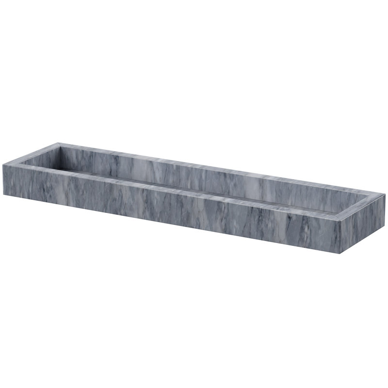 Graciela Marble Bathroom Tray, Cloud Grey