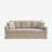 84"W 3-Seats Slipcovered Sofa With 2 Pillows-1129609774