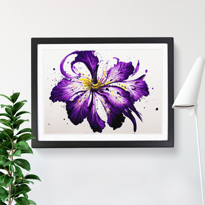 Iris Flower Splash Vol.2 Abstract - Framed Print