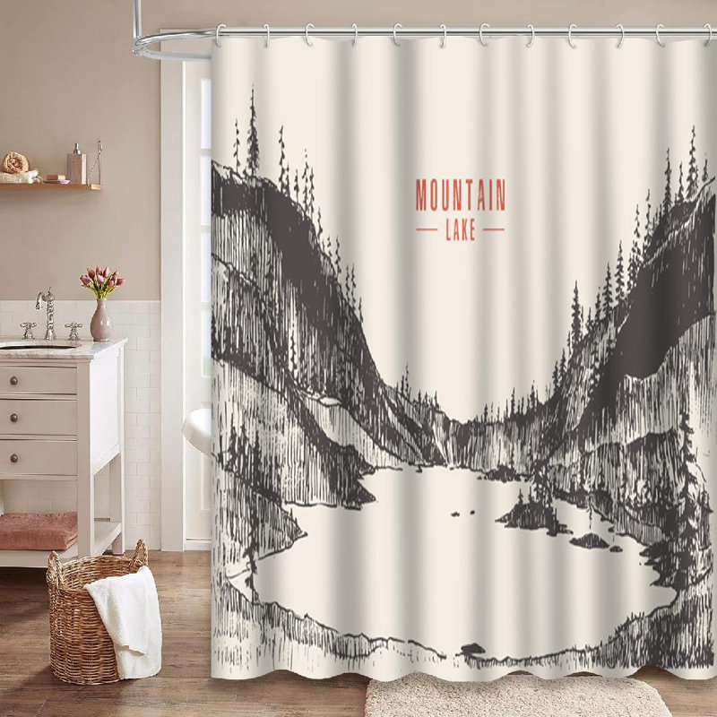 Rideau de douche Mountain Lake, L 72 po x l 78 po