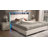 Bed Frame with LED Lights and Charging Station, Tall Headboard and Wingbacks Platform Bed-1543850985-1543850991