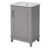 20" Small Bathroom Vanity - Ceramic Basin, Soft-close Door & Double Door Shelves