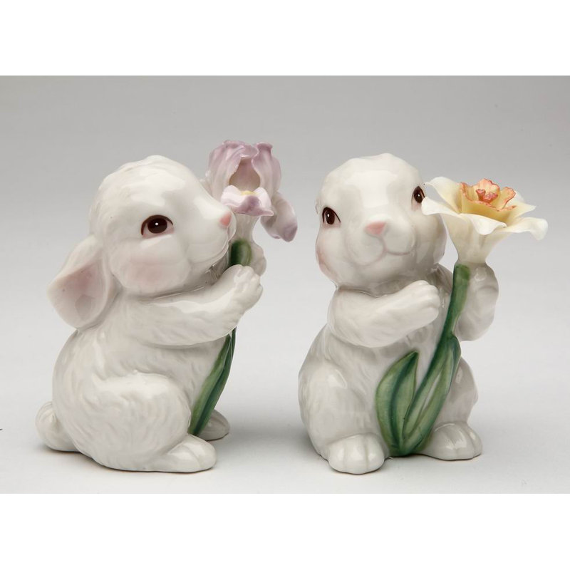 Ensemble salière et poivrière pour lapin de Pâques Cosmos