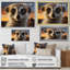 Brown Peach Meercat Portrait - Animals Canvas Wall Art-600792427-600792433