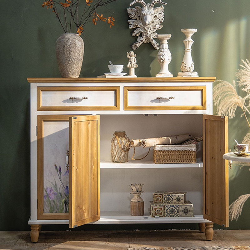 Armoire d'entrée en bois de pin massif