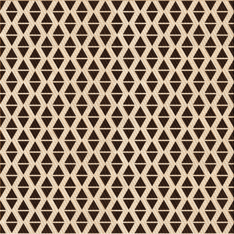 Tapis brun/gris en laine géométrique, Rectangle 2 pi x 4 pi