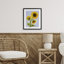 «Sunflower Trio Against Blue», reproduction encadrée sous verre, conception de Patti Bishop
