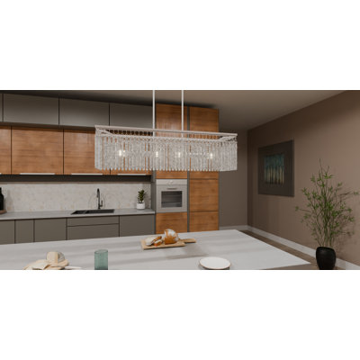 Scofield 4-Light Brushed Nickel Island Light