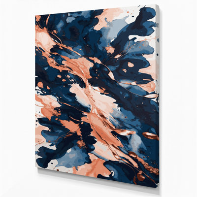 Aquarelle abstraite 100, art mural sur toile grise