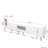 White Tv Console With Extendable Part - 80-89" Screen, Large Storage Space Wood For Video Room Tv, White,-1009611834