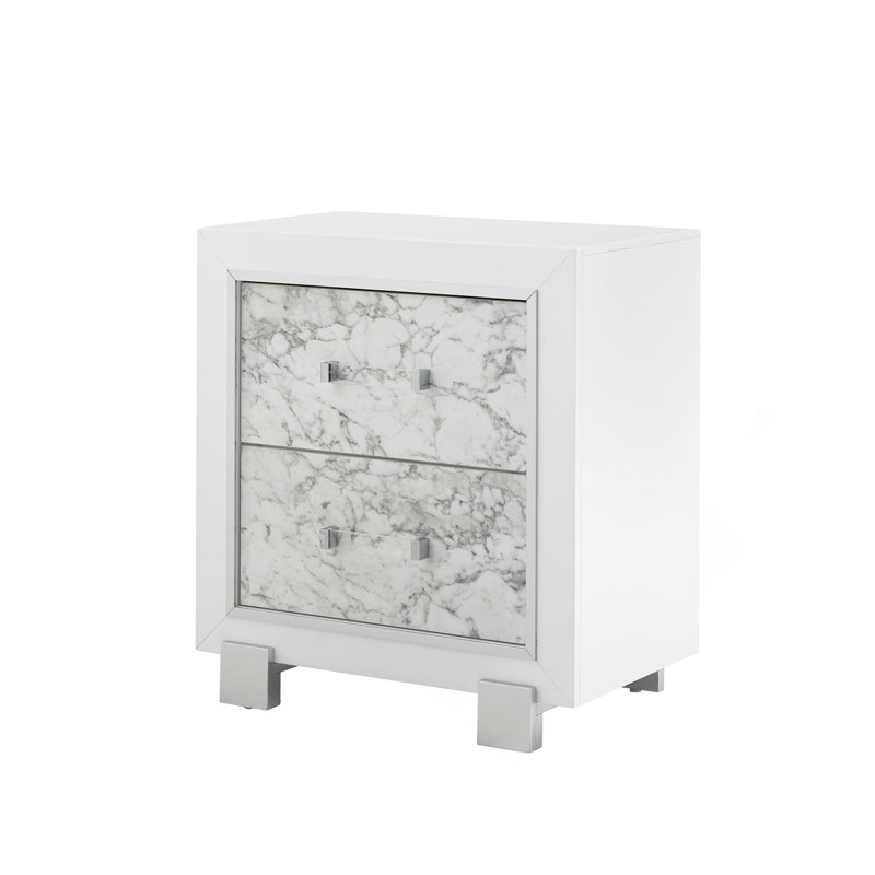 SKYE MARBLE WHITE NIGHTSTAND