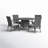 Arturas 4 - Person Wicker Patio Dining Set with Round Table-1864951460
