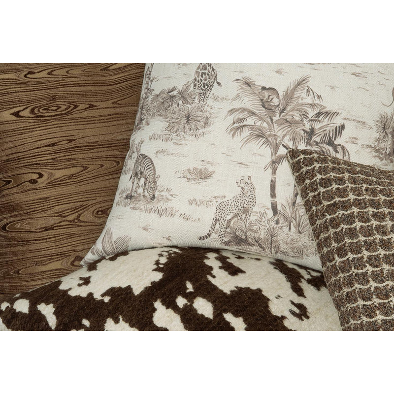 Yarrow Square Pillow Cover & Insert, Cocoa