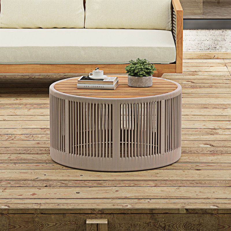 Table basse d'extérieur, Beige