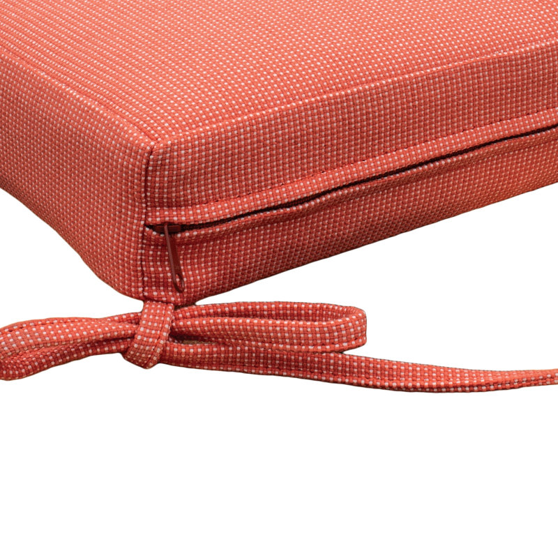 Coussin de chaise d'extérieur Tommy Bahama, Sunbrella résistant à la décoloration et à l'eau pour chaises de patio et ensembles de solarium, l 20 po x P 19 po, épaisseur de 2,5 po, réversible, manguier de bambou
