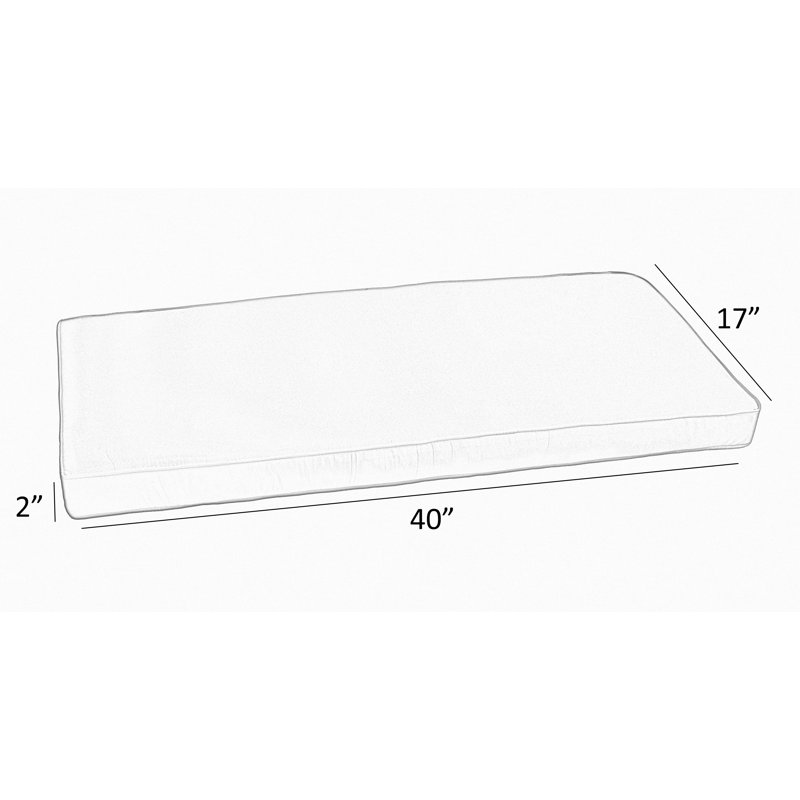 Coussin de banc intérieur / extérieur LaShallia, H 2 po x l 40 po x P 17 po