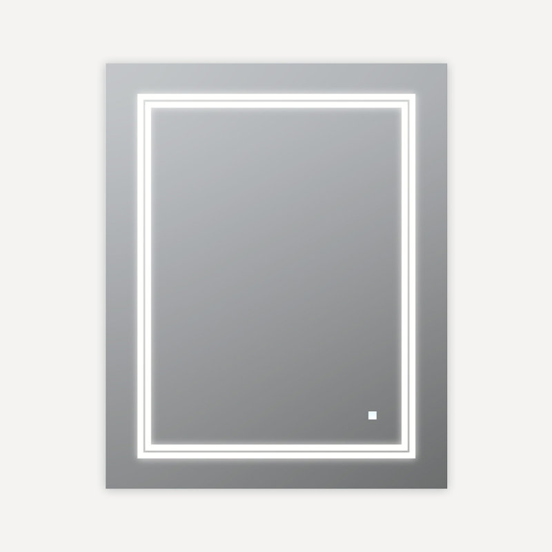 Soho  24" x 30" x 1" LED Mirror with Defogger and Dimmable, Backlit + Front Lit, 30" x 24"