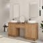 Ensemble de meuble-lavabo double 64 po avec comptoir en céramique Bellmead-1809832832