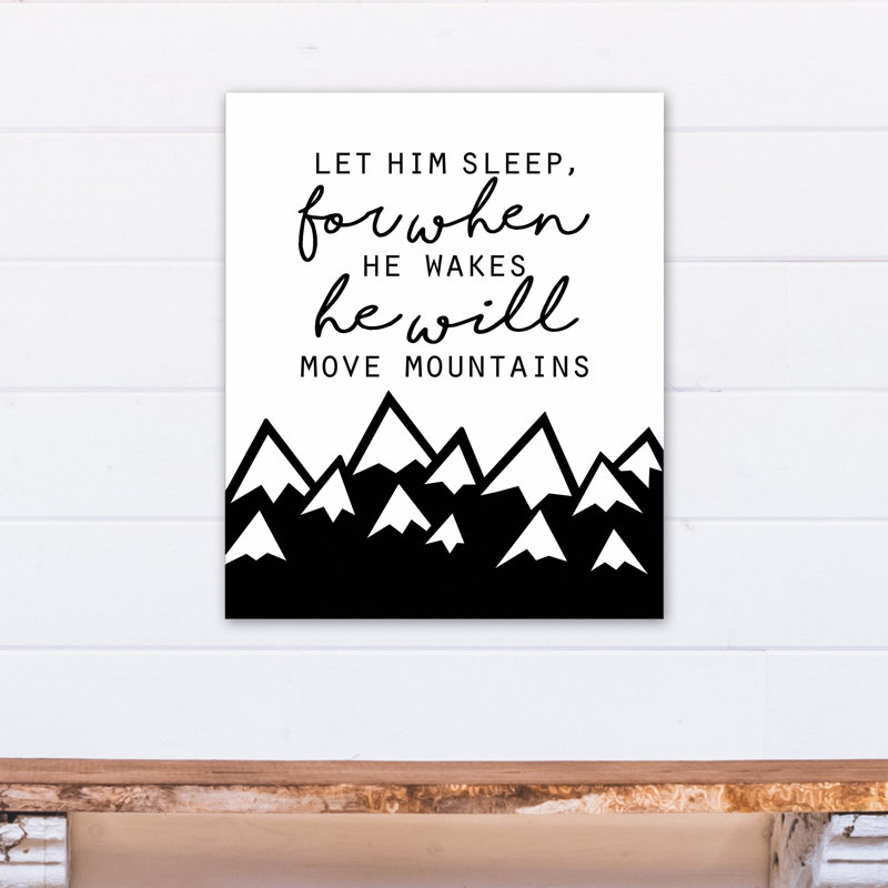 Laissez-le dormir faire bouger les montagnes, art encadré Maines, Toile tendue, H 24 po x l 20 po x P 1,25 po