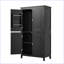 Armoire de rangement élégante pour salle de bain, unité de rangement pour salle de bain, armoire autoportante avec 4 portes-571958821