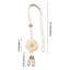 Kbndieu Camellia Curtain Tiebacks Curtain Accessories and Decor Sheer Curtain Pearl Tying Cord Modern Concise Adjustable Curtain Tiebacks