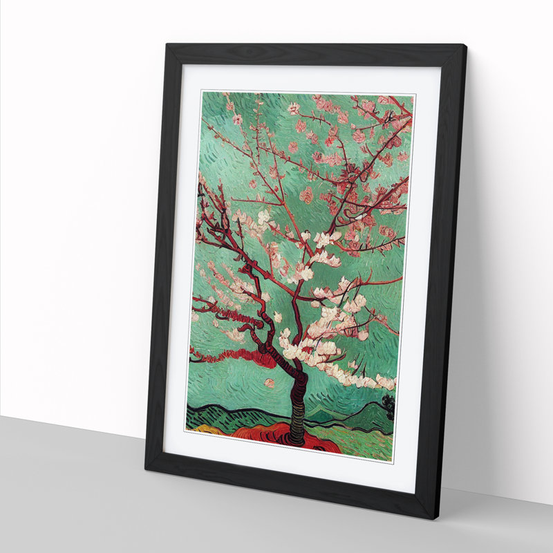 Cherry Blossom Treeing - Single Picture Frame Print, 34cm H x 25cm W x 2cm D, Black Framed