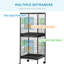 Grande cage à oiseaux en bois avec roulettes L 20,25 po x l 19,75 po x H 55 po