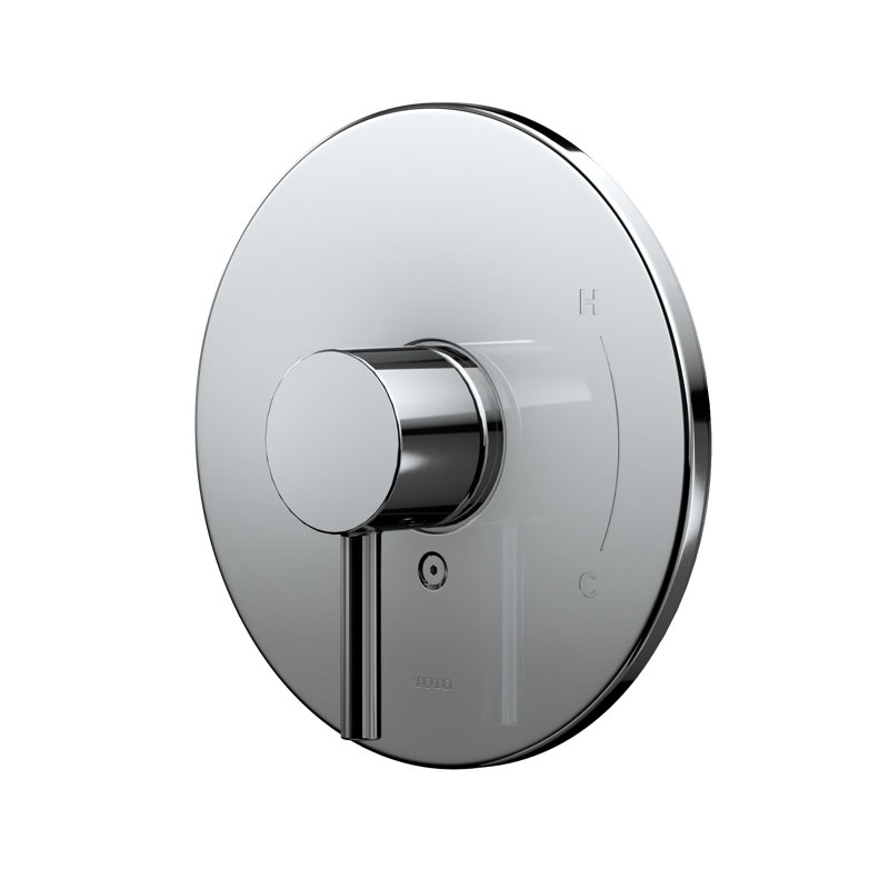 Polished Nickel Round Pressure Balance Valve Shower Trim