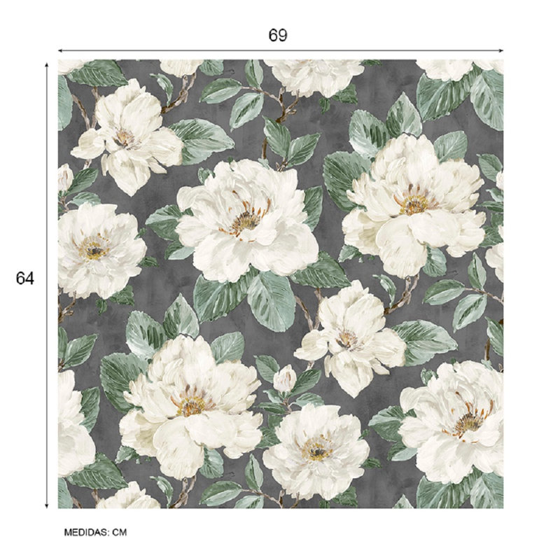 Mariela 10m x 69cm Matte Wallpaper Roll, Dark Grey