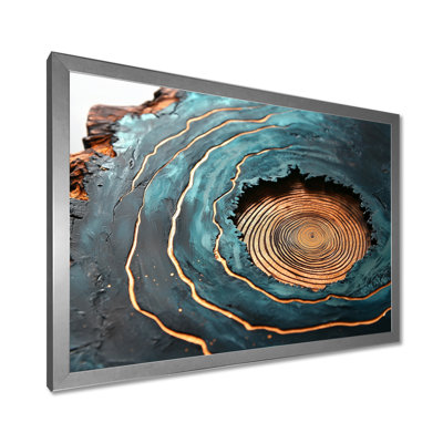Pierre, émeraude, glissade sur bois, rêverie II - arbres, art sur toile