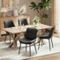 Chaise rembourrée moderne avec dossier capitonné et pieds en métal pour la salle à manger de cuisine